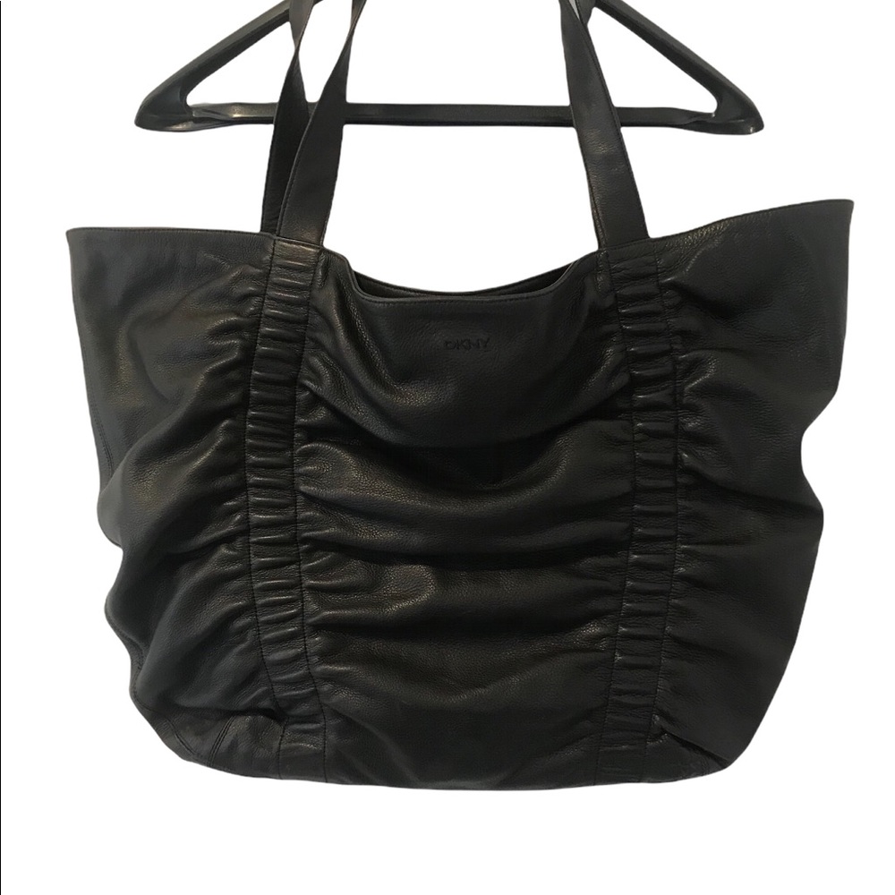 DKNY Ruched Pebbled Tote Handbag
